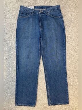 John B Stetson Jeans Mens 34x30 Blue Denim 1520 Standard Straight Leg Stone Wash
